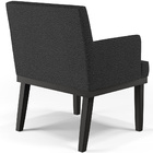 Kit 03 Poltronas Decorativas Sala De Estar Base Preto Beatriz