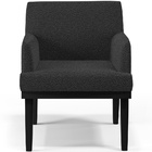 Kit 03 Poltronas Decorativas Sala De Estar Base Preto Beatriz