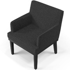 Kit 03 Poltronas Decorativas Sala De Estar Base Preto Beatriz