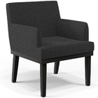 Kit 03 Poltronas Decorativas Sala De Estar Base Preto Beatriz