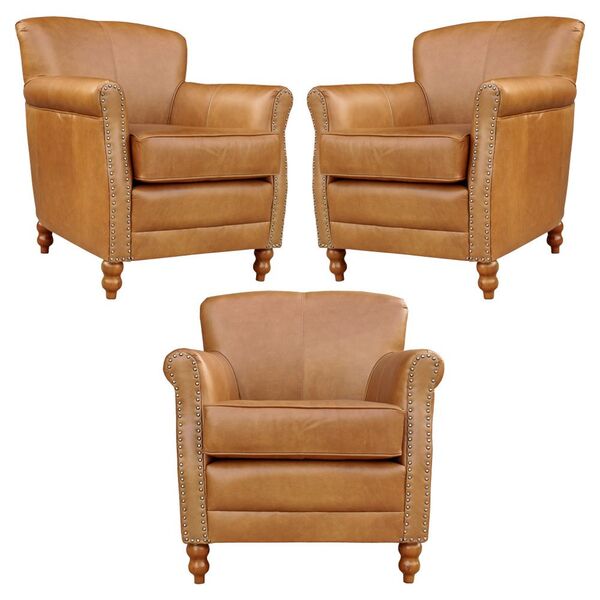 Kit 03 Poltronas Decorativas Sala De Estar Brunei Pés Madeira