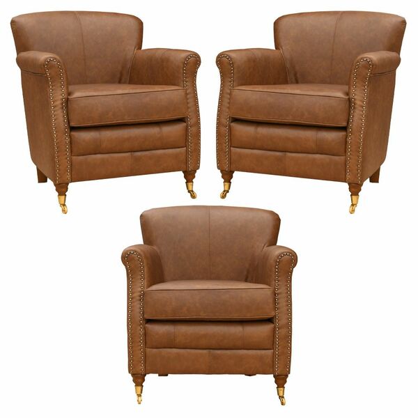 Kit 03 Poltronas Decorativas Sala De Estar Brunei Pés Príncip