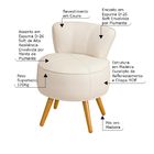 Kit 03 Poltronas Decorativas Sala De Estar Pés Palito Em Made