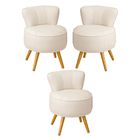 Kit 03 Poltronas Decorativas Sala De Estar Pés Palito Em Made