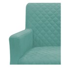 Kit 03 Poltronas Juliana Palito Mel Linho Azul Turquesa - Ama