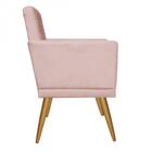 Kit 03 Poltronas Maria Capitonê Sala Recepção Suede Rose