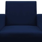 Kit 03 Poltronas Nina Decorativa Escritorio Suede Azul Marinh