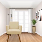 Kit 03 Poltronas Nina Decorativa Escritorio Suede Bege - D'cl