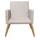 Kit 03 Poltronas Nina Recepção Suede Bege