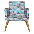 Kit 03 Poltronas Nina Recepção Triângulo Azul