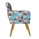 Kit 03 Poltronas Nina Recepção Triângulo Azul