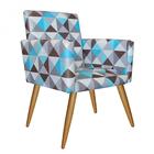 Kit 03 Poltronas Nina Recepção Triângulo Azul