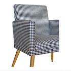 Kit 03 Poltronas Nina Rodapé Pied Poule Xadrez E13