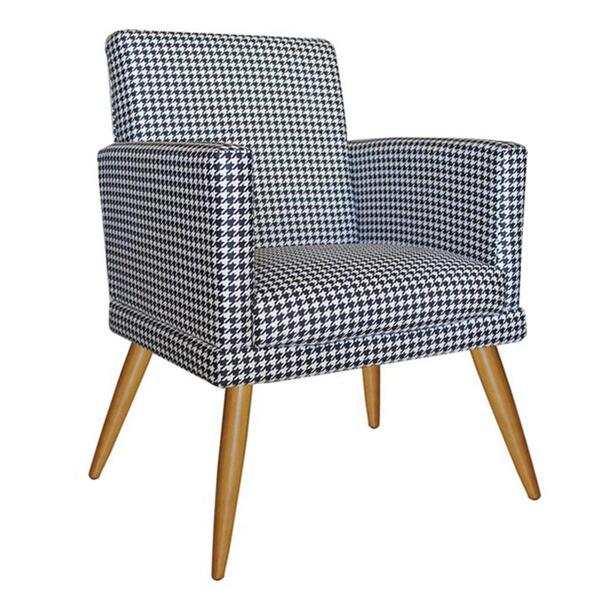 Kit 03 Poltronas Nina Rodapé Pied Poule Xadrez E13