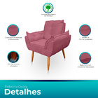 Kit 03 Poltronas Opala Decorativas Para Sala E Quarto Pés Pal