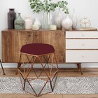 Kit 03 Puff Banqueta Aramado Luna Para Penteadeira Hexágono B