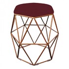 Kit 03 Puff Banqueta Aramado Luna Para Penteadeira Hexágono B