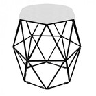 Kit 03 Puff Banqueta Aramado Luna Para Penteadeira Quarto Hex