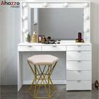 Kit 03 Puff Banqueta Louis Industrial Hexágono Ferro Dourado