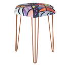 Kit 03 Puffs Banqueta Alta Bita Industrial Pé De