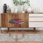 Kit 03 Puffs Banqueta Alta Bita Industrial Pé De Mandala