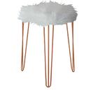 Kit 03 Puffs Banqueta Alta Bita Industrial Pé De Pelúcia