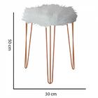 Kit 03 Puffs Banqueta Alta Bita Industrial Pé De Pelúcia