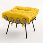 Kit 03 Puffs Banqueta Costela Decorativa Sala De Estar Suede