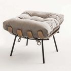 Kit 03 Puffs Banqueta Costela Decorativa Sala De Estar Suede