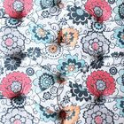 Kit 03 Puffs Banqueta Retrô Luis Xv Suede Floral L20 - Nay Es