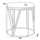 Kit 03 Puffs Decorativo Aramado Bronze Zaya L02 Suede Rosê -