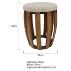 Kit 03 Puffs Garden Linho Bege - Doce Sonho Móveis