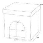 Kit 03 Puffs Pet Baú Casinha Desmontável Dobrável Corino Pret