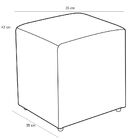 Kit 03 Puffs Quadrado Decorativo Sala De Estar L02 Bouclê Mos