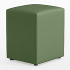 Kit 03 Puffs Quadrado L02 Decorativo Facto Verde - Lyam Decor