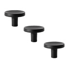 Kit 03 - Puxador Para Móvel Ponto Zamac (cartago Preto Fosco)