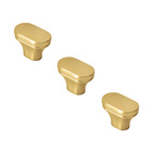 Kit 03 - Puxador Para Móvel Ponto Zamac (memphis Dourado Fosc