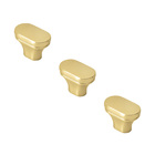 Kit 03 - Puxador Para Móvel Ponto Zamac (memphis Ouro Fosco)