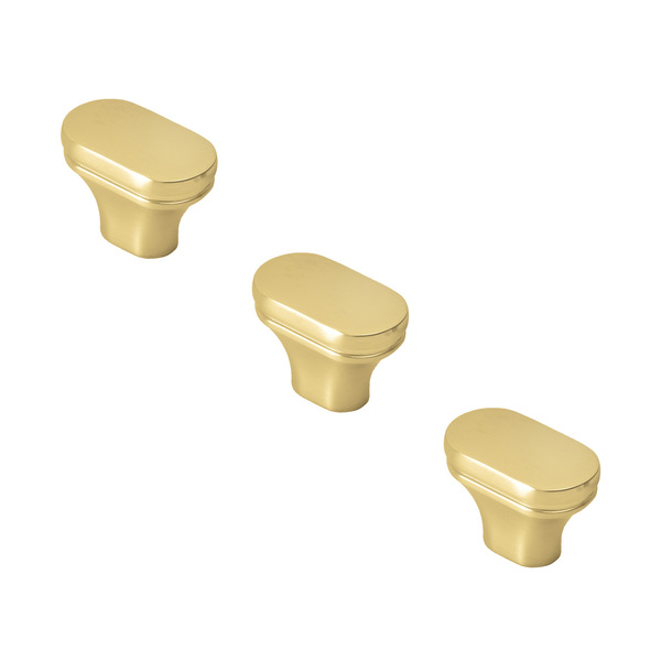 Kit 03 - Puxador Para Móvel Ponto Zamac (memphis Ouro Fosco)