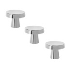 Kit 03 - Puxador Para Móvel Ponto Zamac (pompeia Cromado)