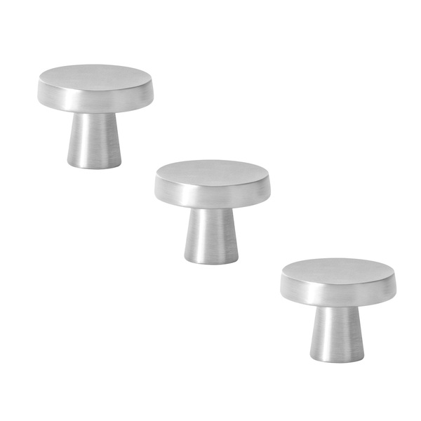 Kit 03 - Puxador Para Móvel Ponto Zamac (pompeia Escovado)