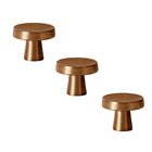 Kit 03 - Puxador Para Móvel Ponto Zamac (pompeia Rosé Gold Fo