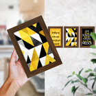 Kit 03 Quadros 10x15cm Moldura:betume