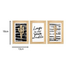 Kit 03 Quadros 10x15cm Moldura:pinus