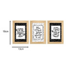 Kit 03 Quadros 10x15cm Moldura:pinus