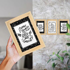 Kit 03 Quadros 10x15cm Moldura:pinus