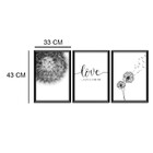 Kit 03 Quadros Decorativos "love Lives" 43x33 Cm Cada - D'ros