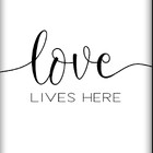 Kit 03 Quadros Decorativos "love Lives" 43x33 Cm Cada - D'ros