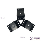 Kit 03 Suportes Chapinha Em Aço Para Móveis Em Pé Palito