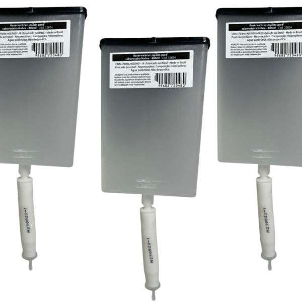 Kit 03 Und Reservatório Saboneteira 800ml Sabonete Ou Álcool